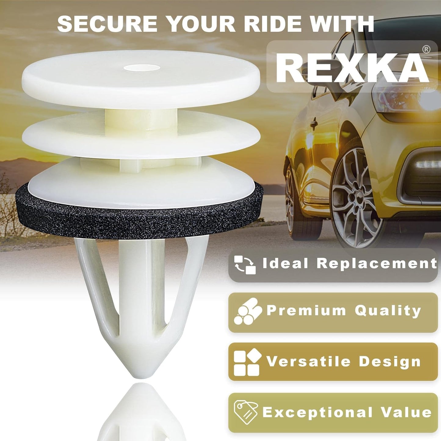 Rexka 20 piece GM Ford door trim clips — view 6