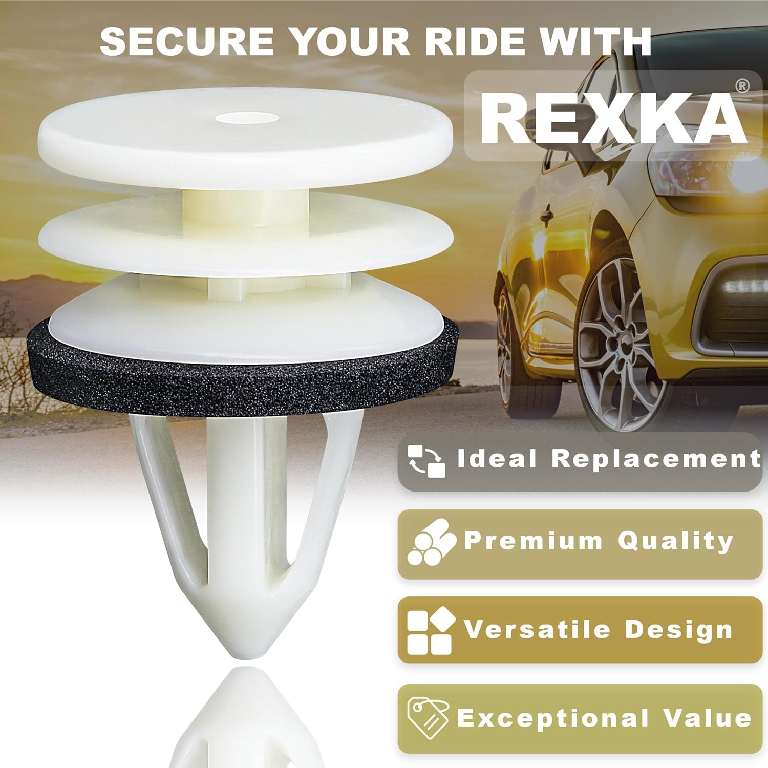 Rexka 20 piece GM Ford door trim clips — view 6