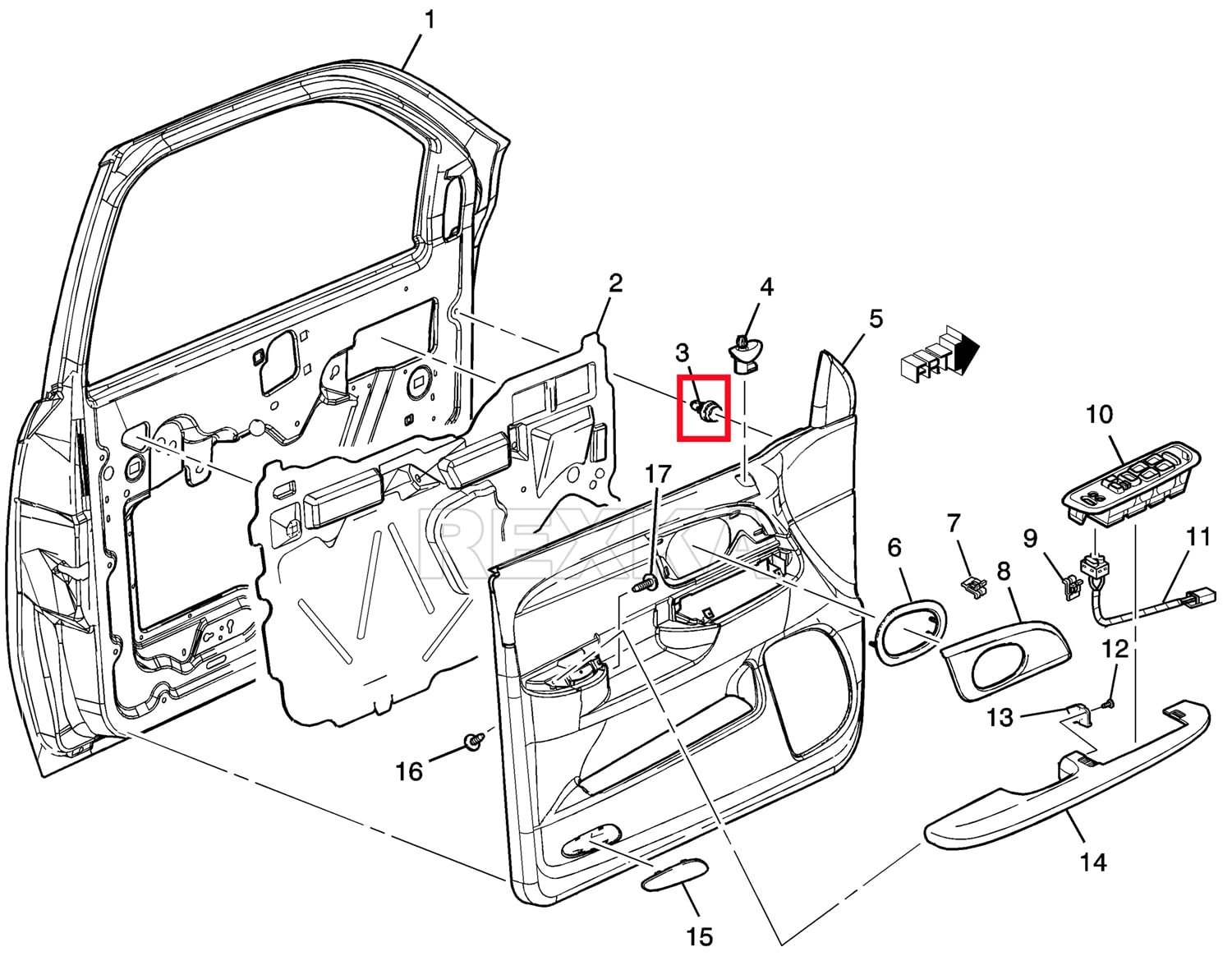 Rexka 20 piece GM Ford door trim clips — view 7