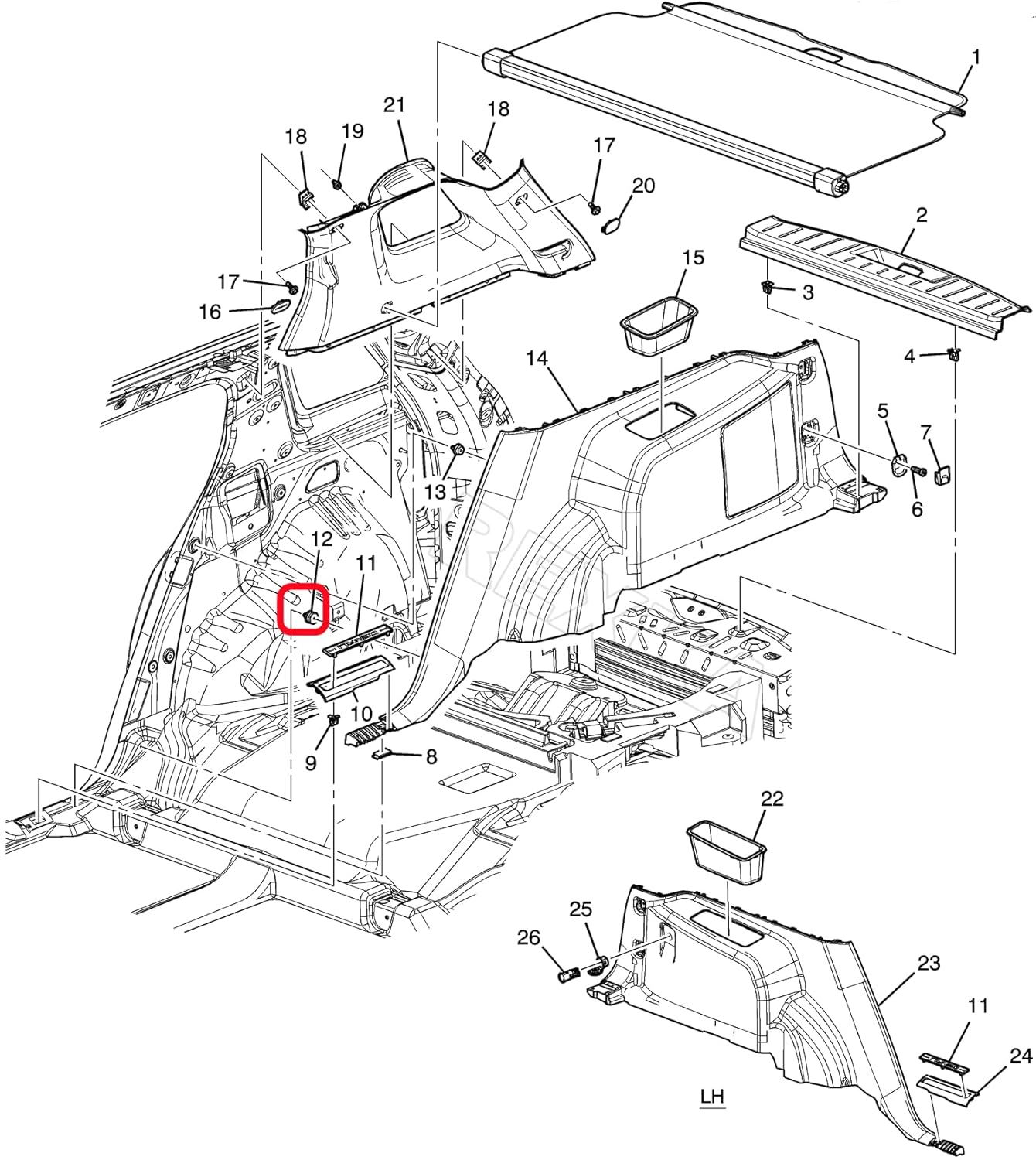 Rexka 20 piece GM Ford door trim clips — view 9