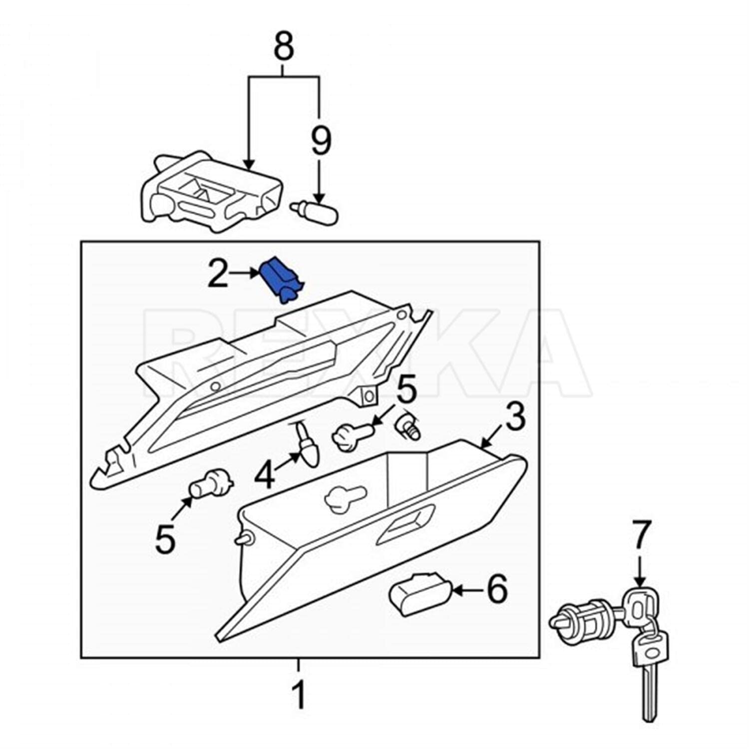 Rexka 10 piece Toyota switch bezel clips — view 8
