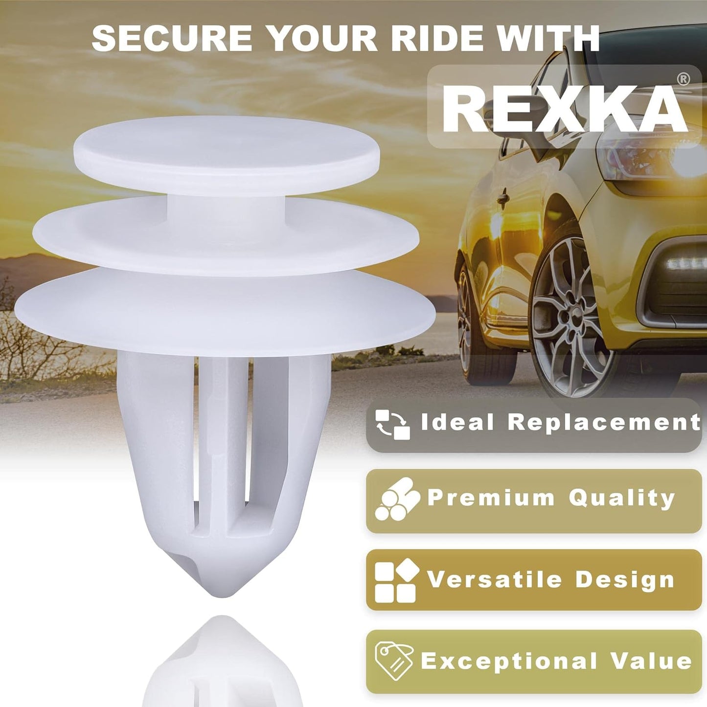 Rexka 10 piece Nissan door trim clips — view 5