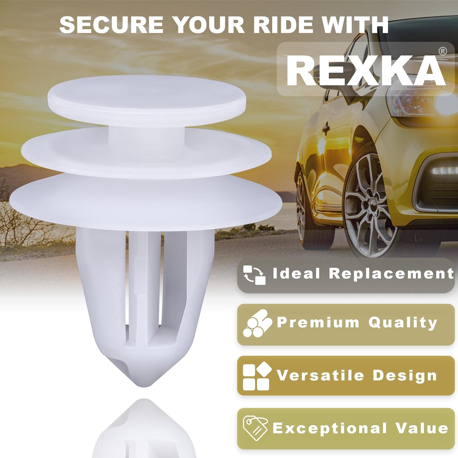 Rexka 10 piece Nissan door trim clips — view 5