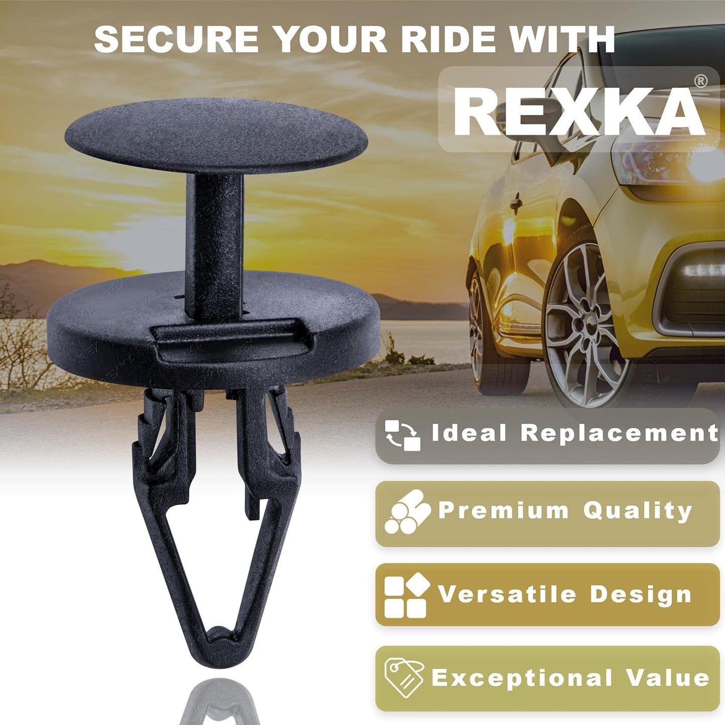 Rexka 10 piece GM Chrysler fender clips — view 6