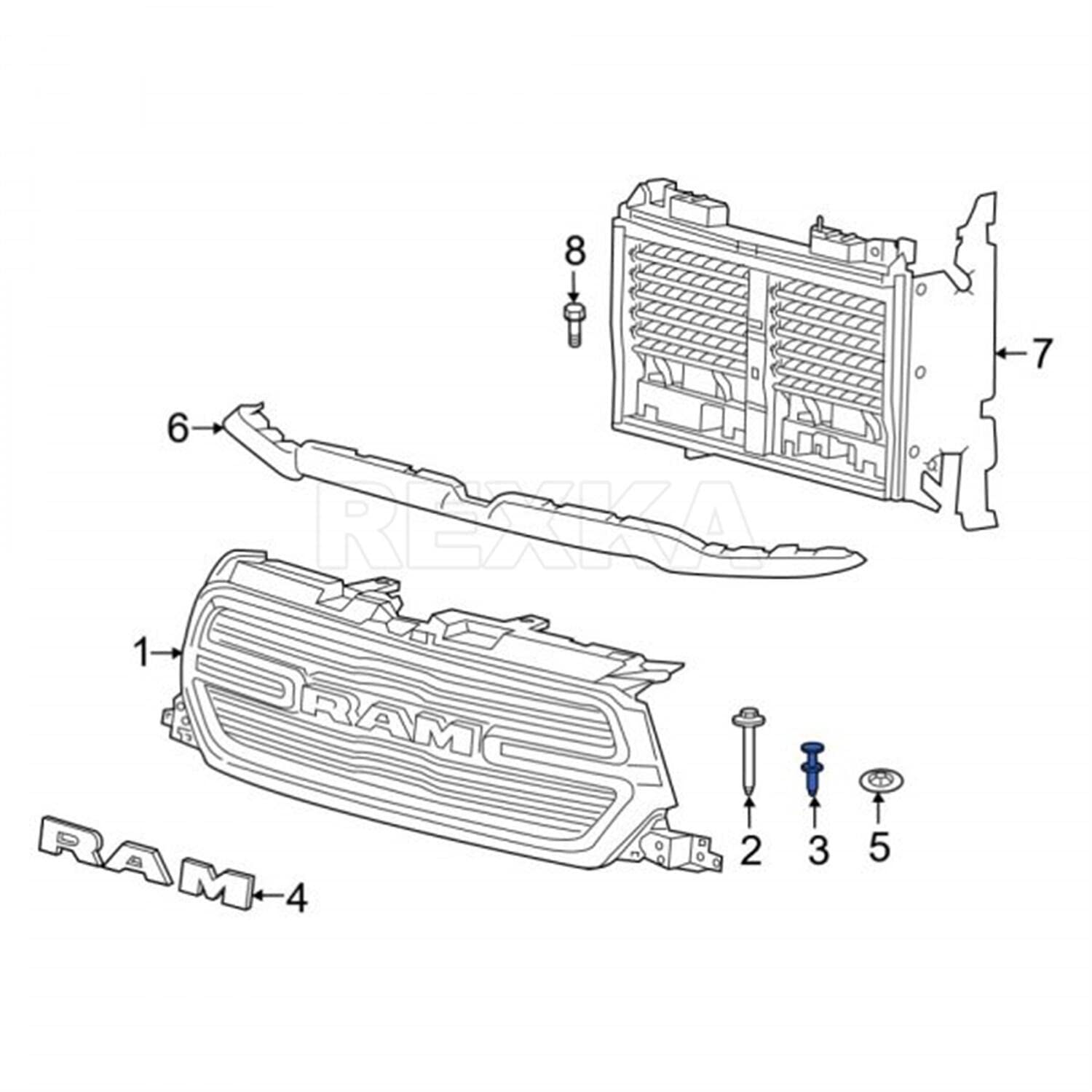Rexka 10 piece GM Chrysler fender clips — view 7