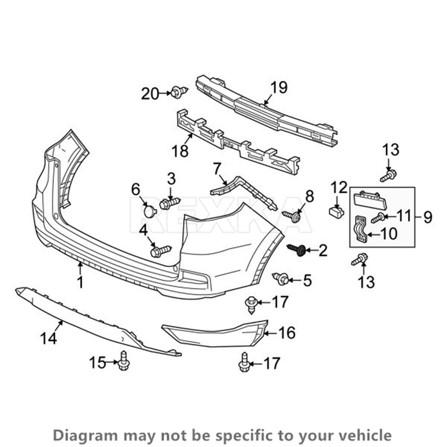 Rexka 10 piece Honda splash shield screws — view 8