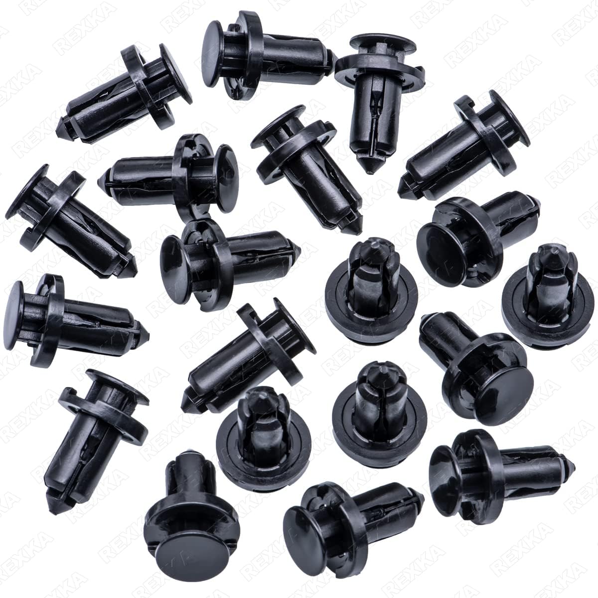 Rexka 20 piece Nissan Subaru splash shield clips — view 2