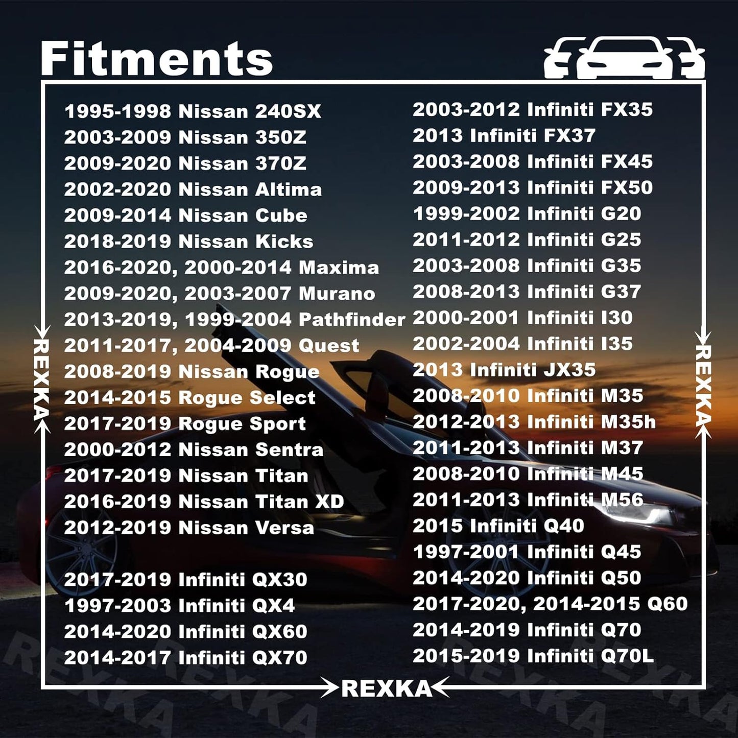 Rexka 20 piece Nissan Subaru splash shield clips — view 4