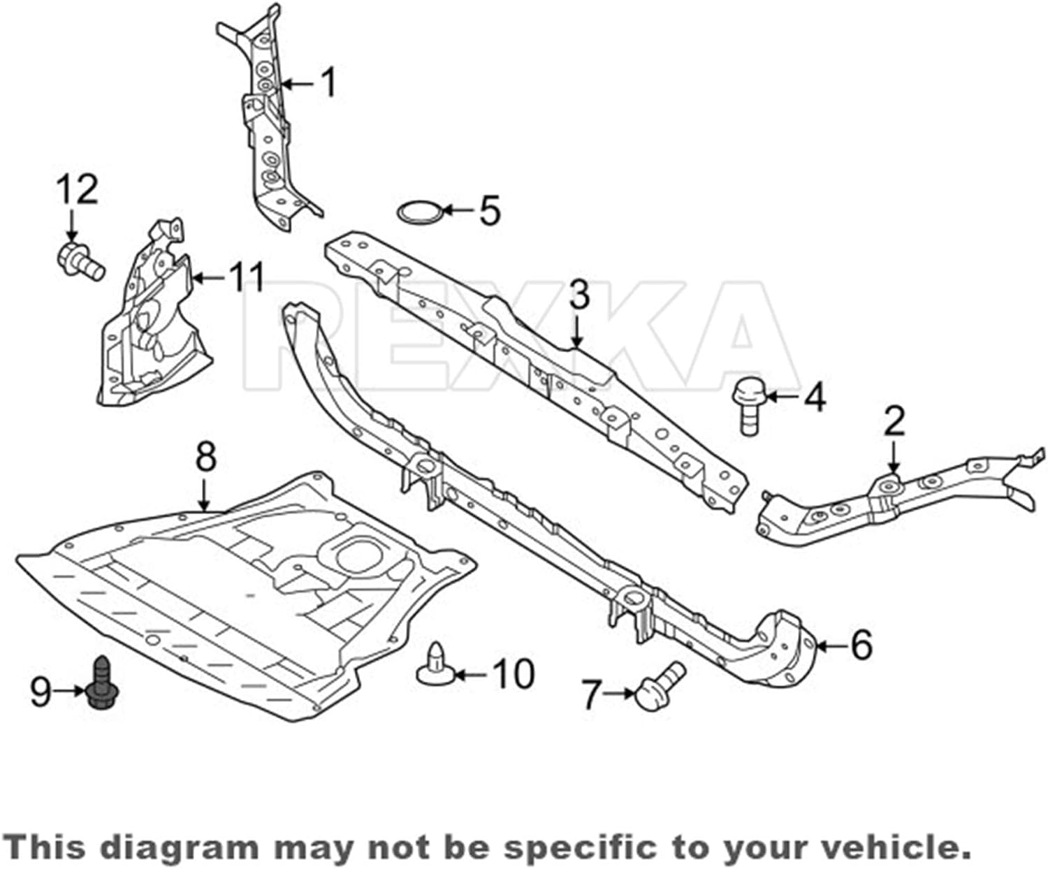 Rexka 20 piece Nissan Subaru splash shield clips — view 8