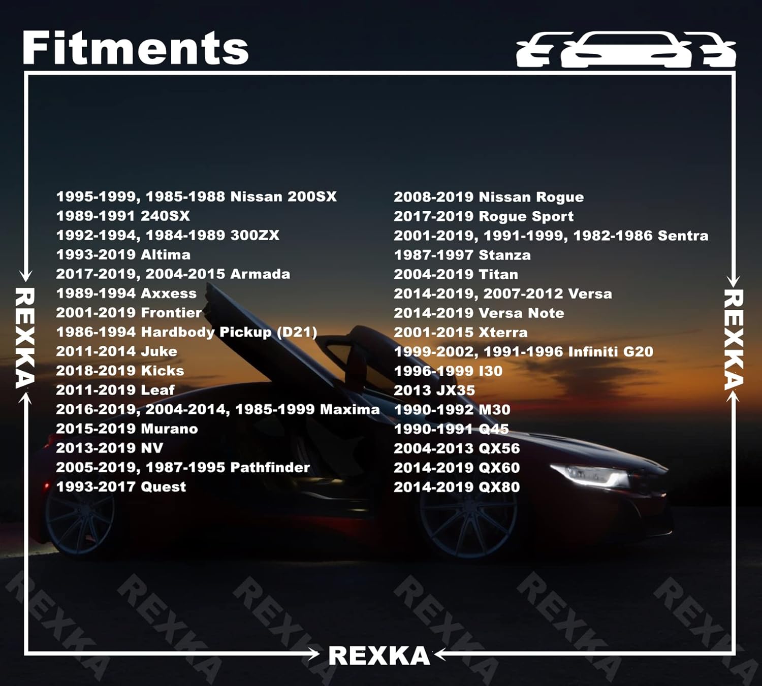 Rexka 10 piece Nissan hood insulation clips — view 4