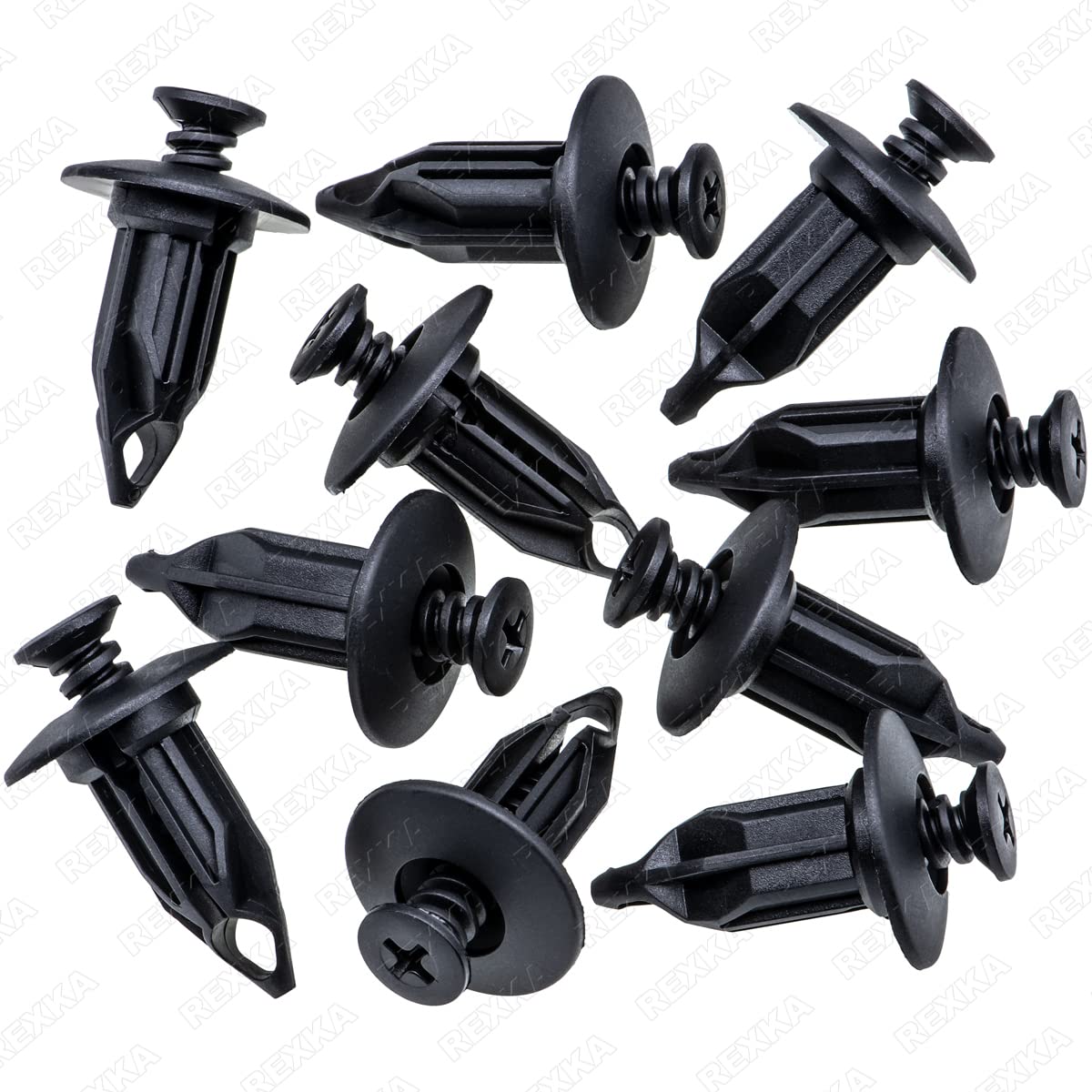Rexka 10 piece Jeep bumper push pin clips — view 2
