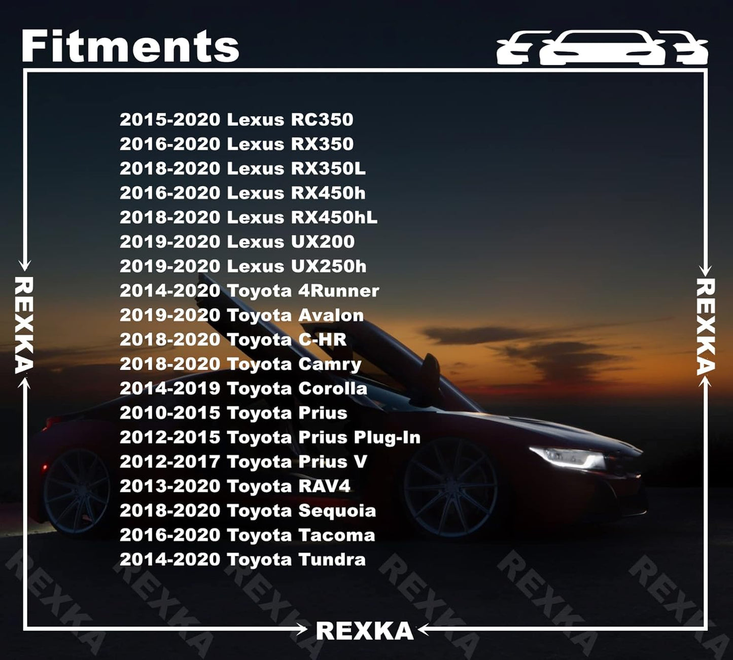 Rexka 10 piece Toyota fender liner clips — view 5