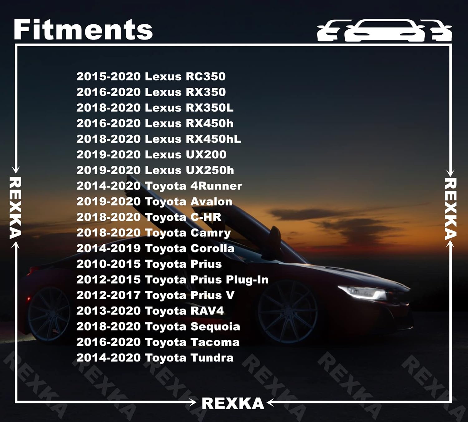 Rexka 10 piece Toyota fender liner clips — view 5