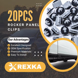 Rexka 20 piece Jeep rocker flare clips — view 3