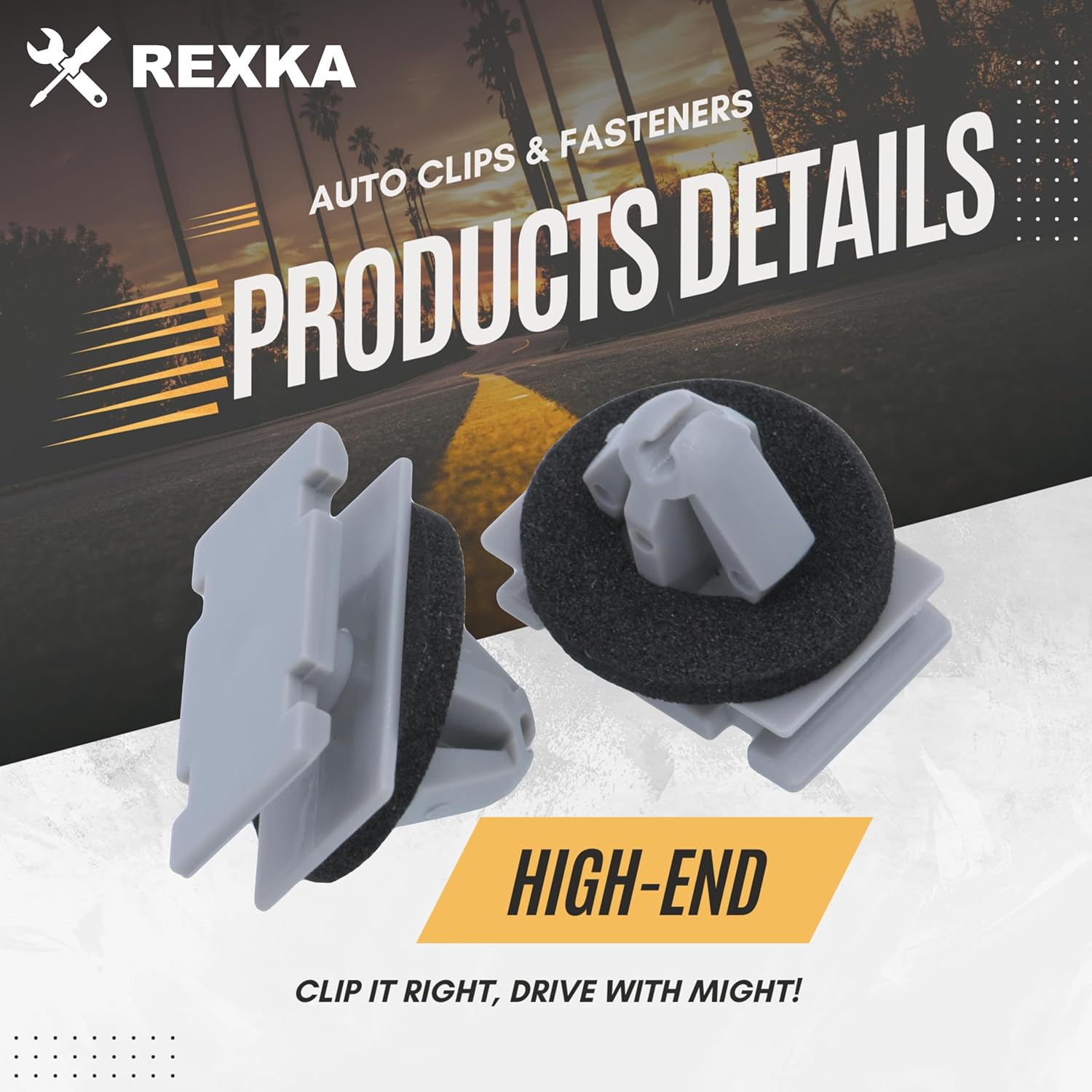 Rexka 20 piece Jeep rocker flare clips — view 4