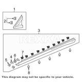 Rexka 20 piece Honda rocker moulding clips — view 7