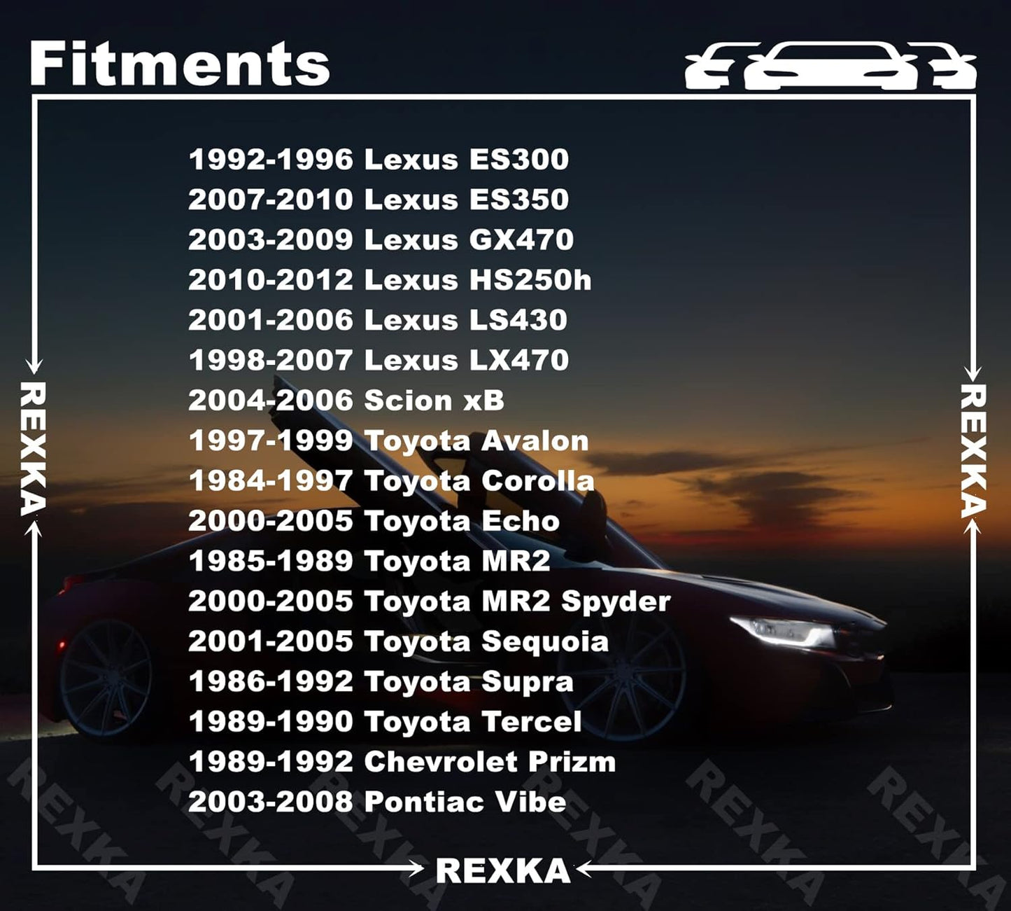 Rexka 15 piece Toyota door panel clips — view 4