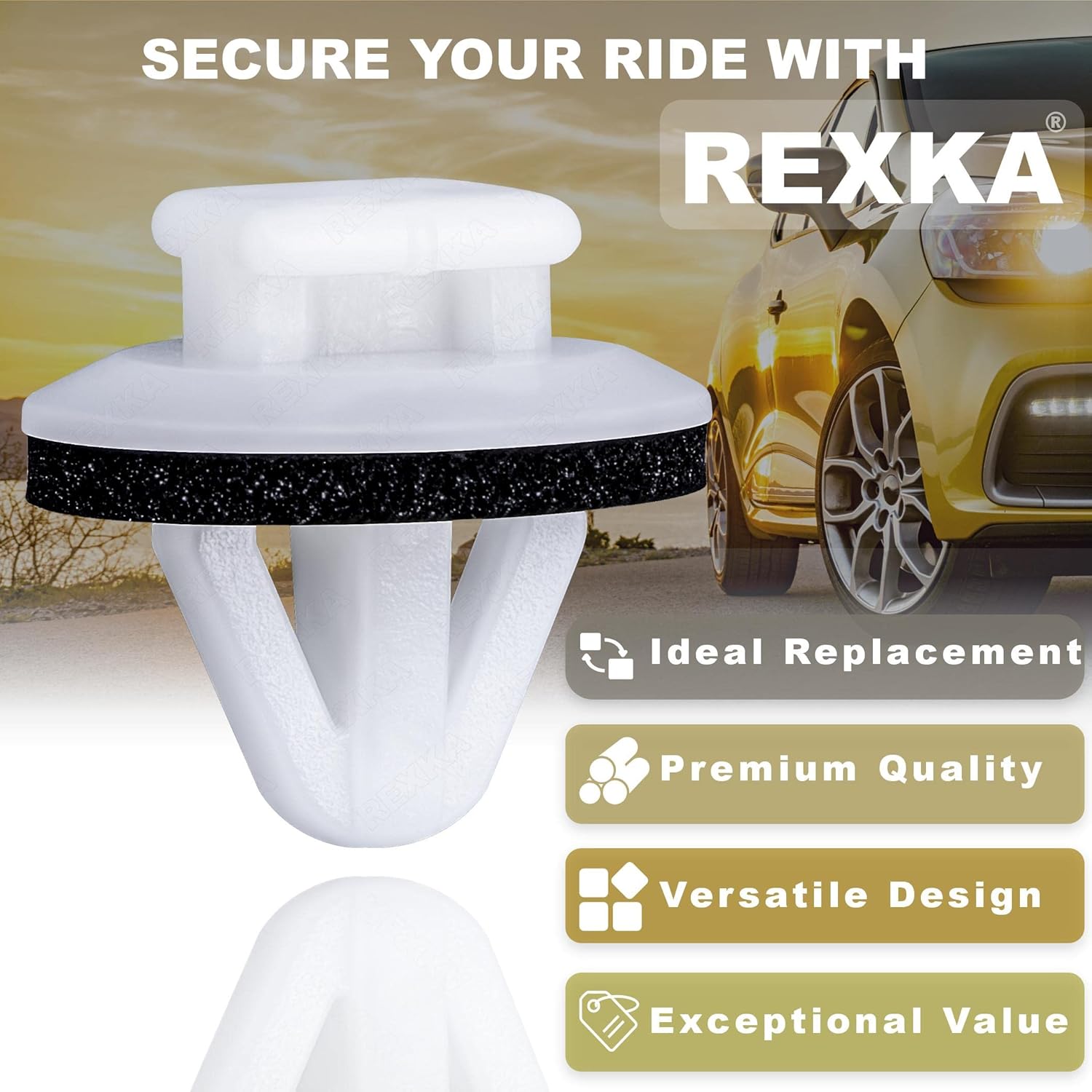 Rexka 15 piece Toyota door panel clips — view 5