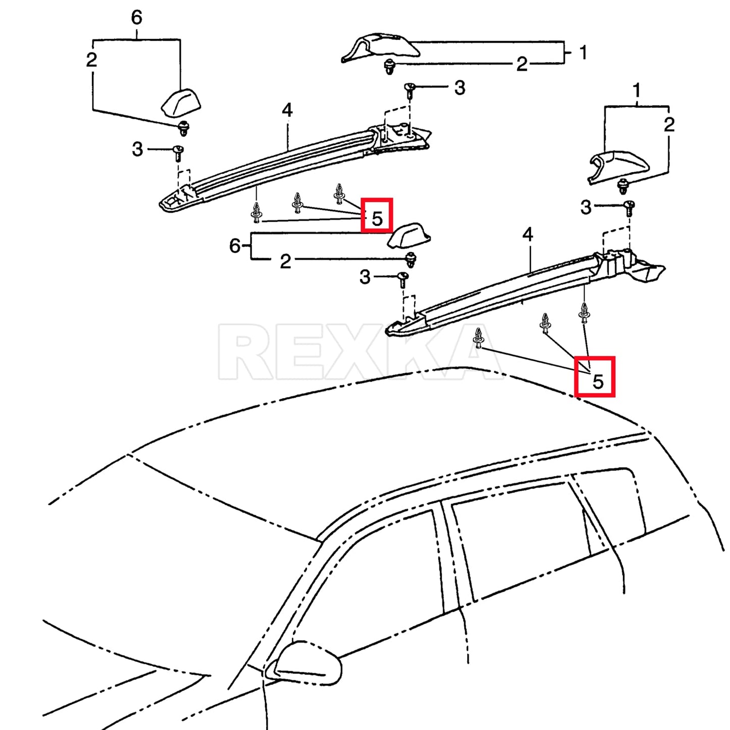 Rexka 15 piece Toyota door panel clips — view 7