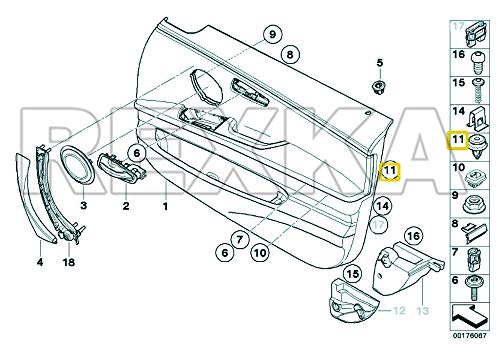 Rexka 20 piece BMW door trim clips — view 7