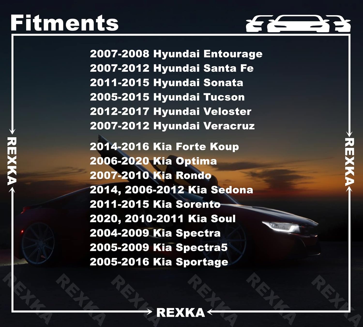 Rexka 10 piece Hyundai Kia rocker clips — view 4