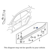 Rexka 10 piece Hyundai Kia rocker clips — view 6