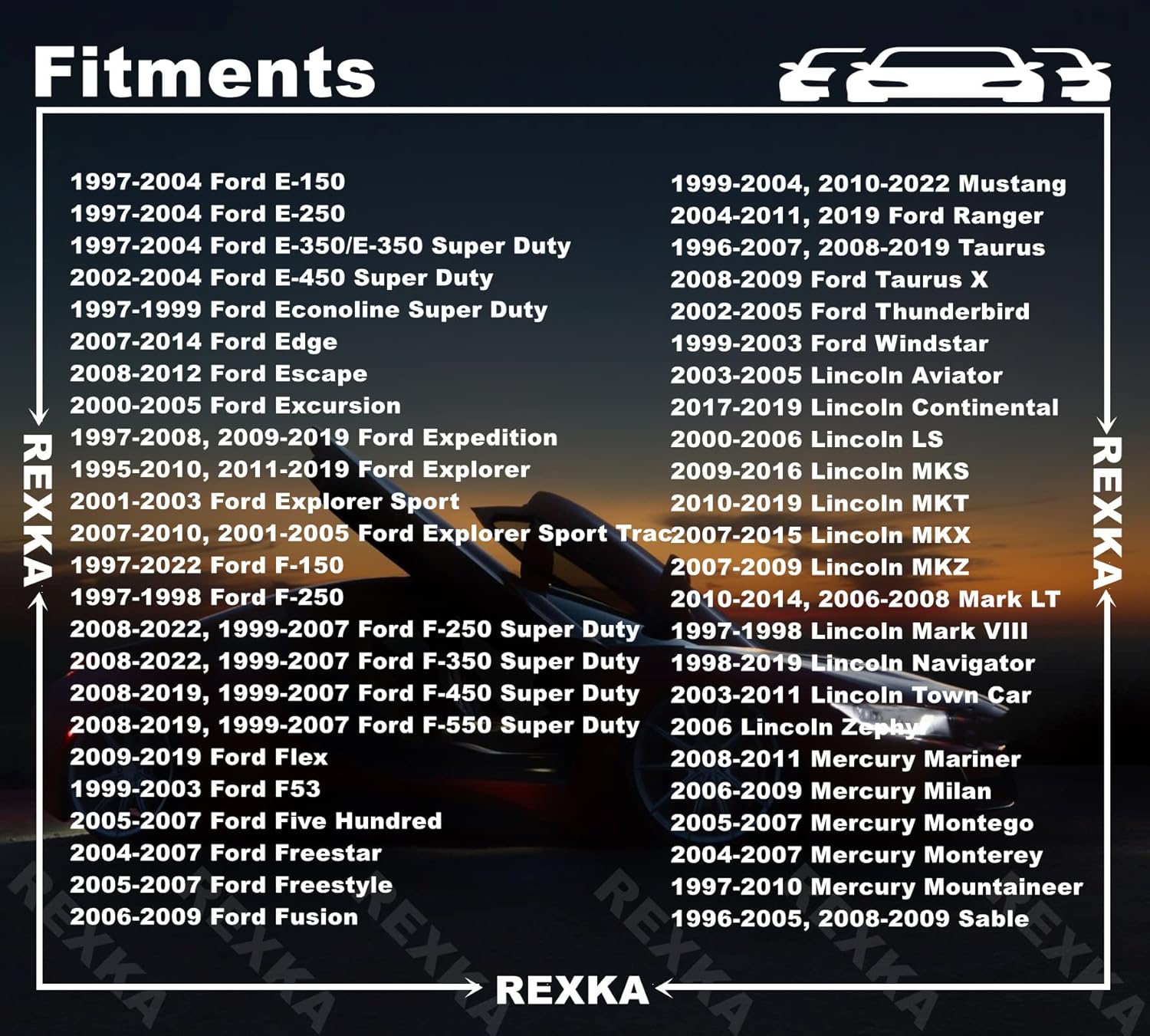 Rexka 10 piece Ford hood insulation clips — view 4