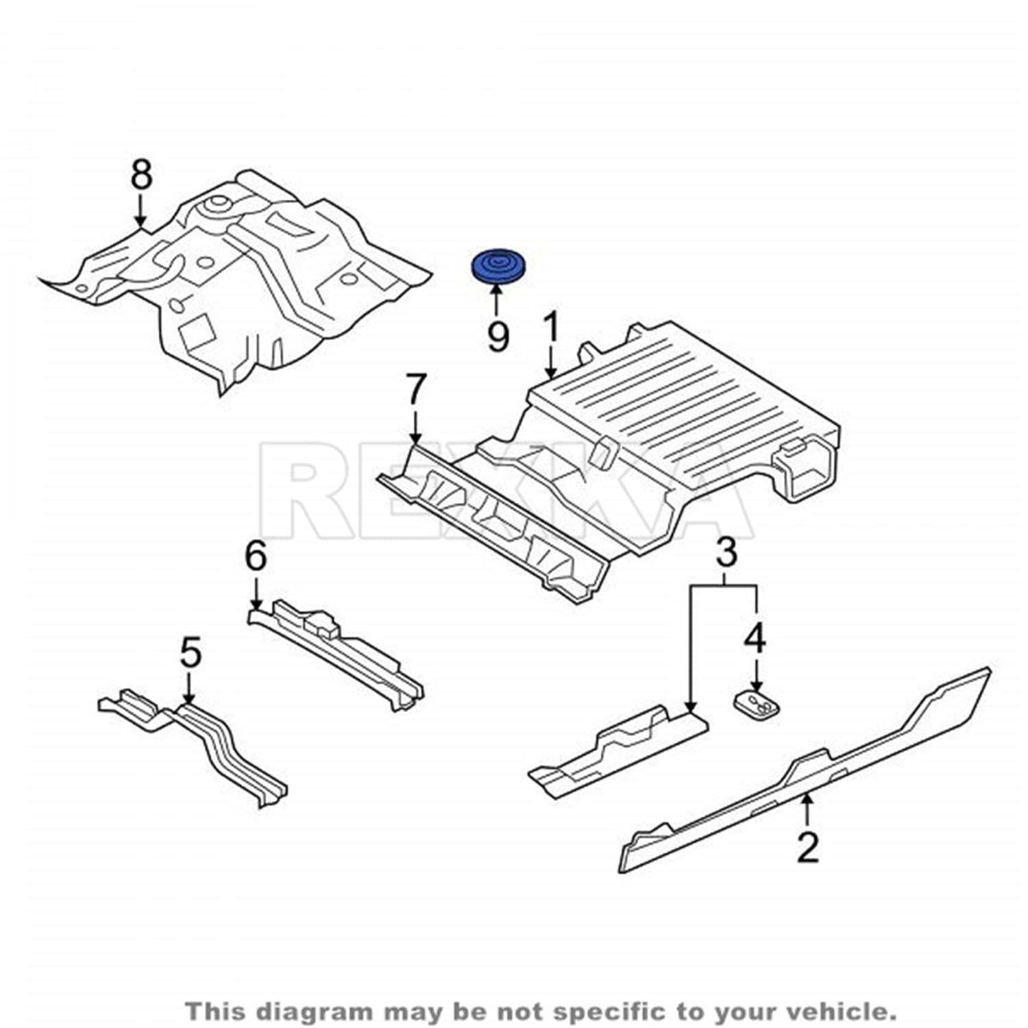 Rexka 10 piece Ford hood insulation clips — view 8