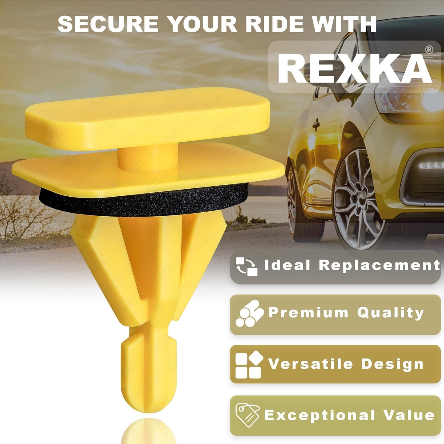 Rexka 10 piece GM rocker moulding clips — view 5