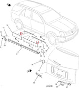 Rexka 10 piece GM rocker moulding clips — view 6