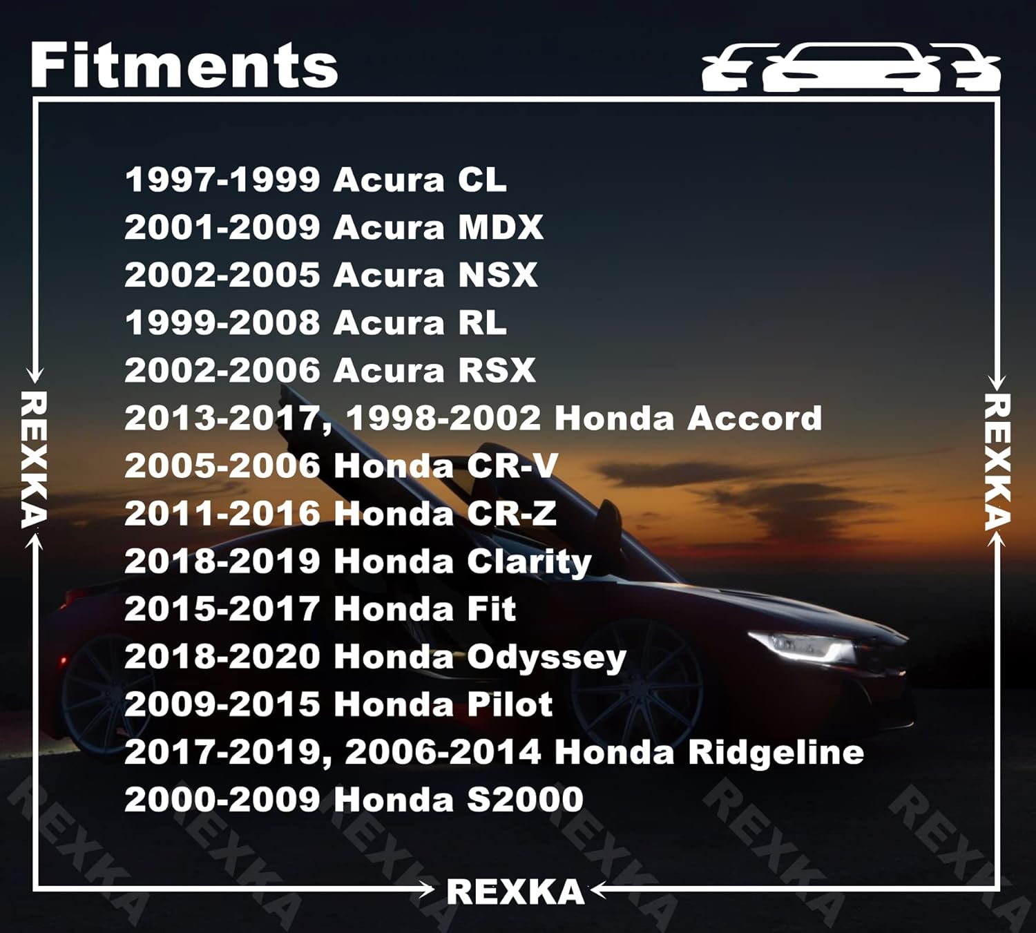 Rexka 10 piece Honda Acura bumper U nuts — view 4