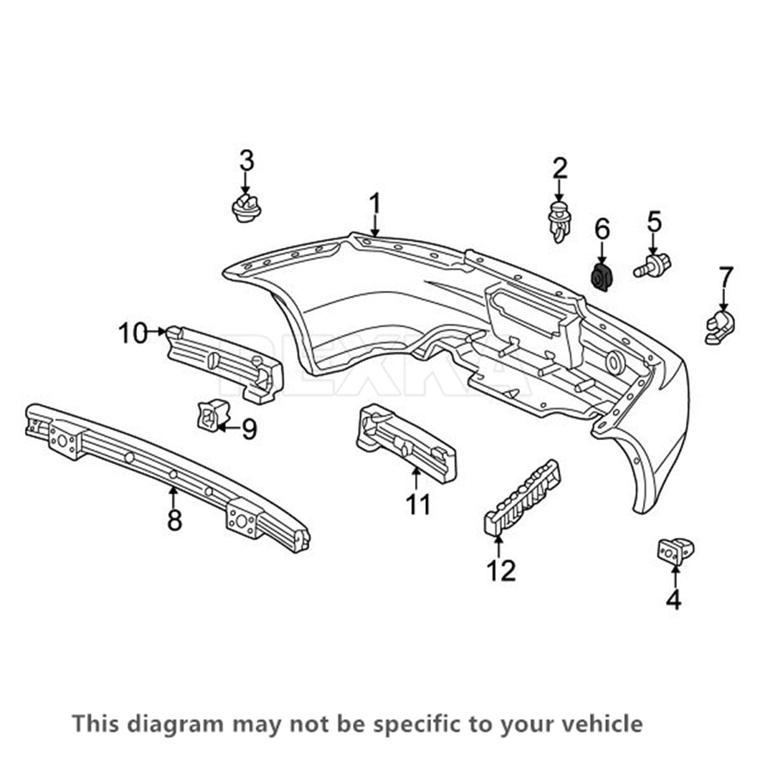 Rexka 10 piece Honda Acura bumper U nuts — view 6