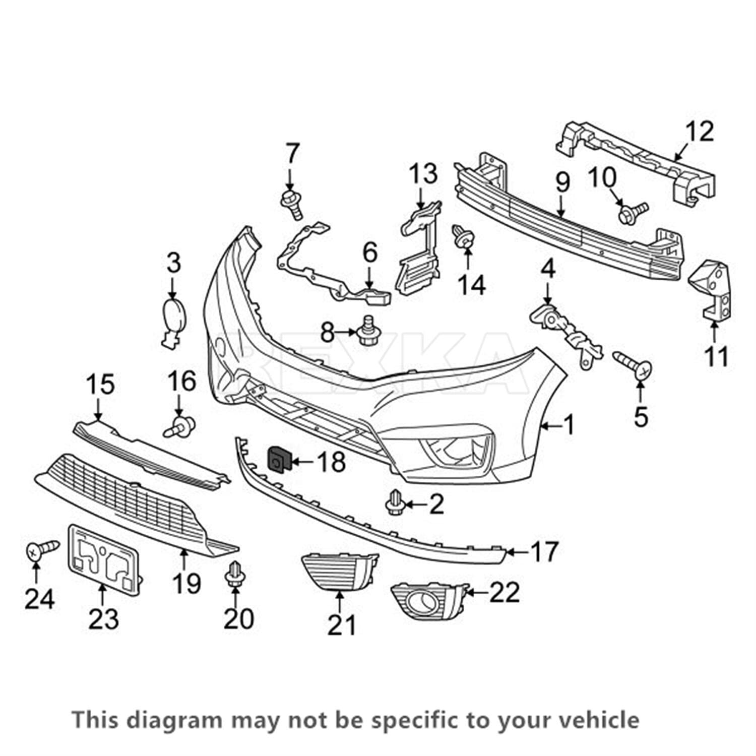Rexka 10 piece Honda Acura bumper U nuts — view 7
