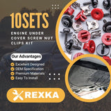 Rexka 10 set Ford splash shield screw kit — view 3