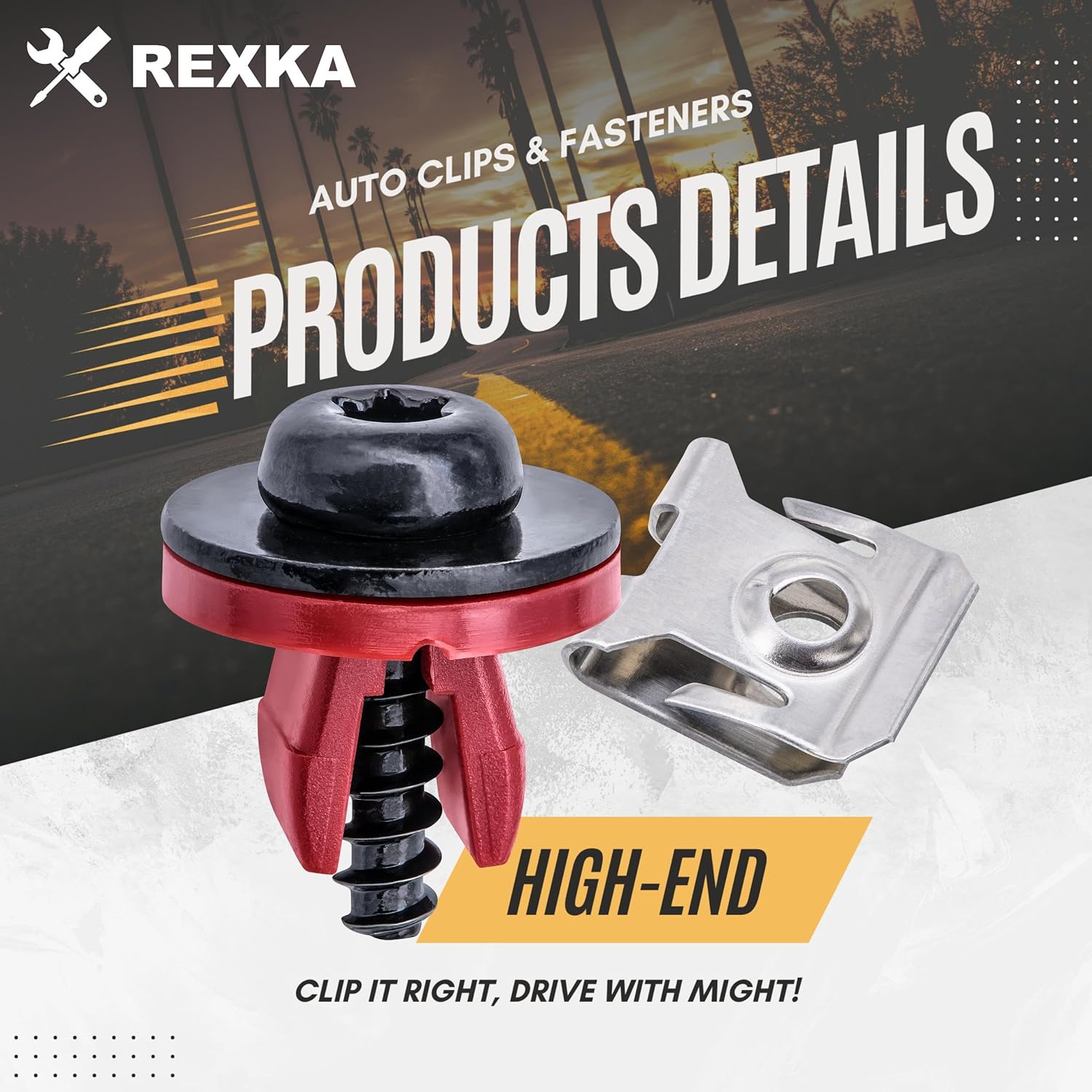Rexka 10 set Ford splash shield screw kit — view 4