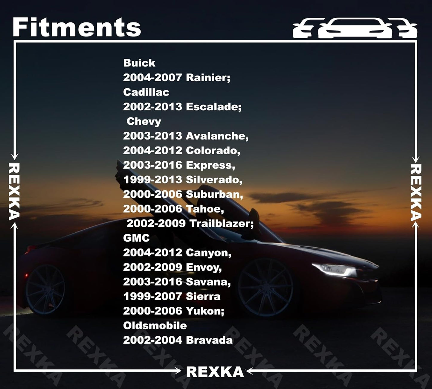 Rexka 15 set Chevy air dam deflector clips — view 5