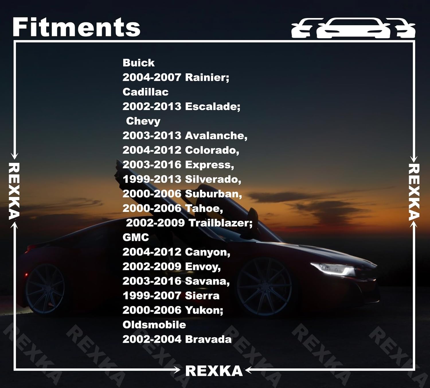 Rexka 15 set Chevy air dam deflector clips — view 5