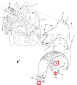 Rexka 20 piece GM fender liner bolts — view 6