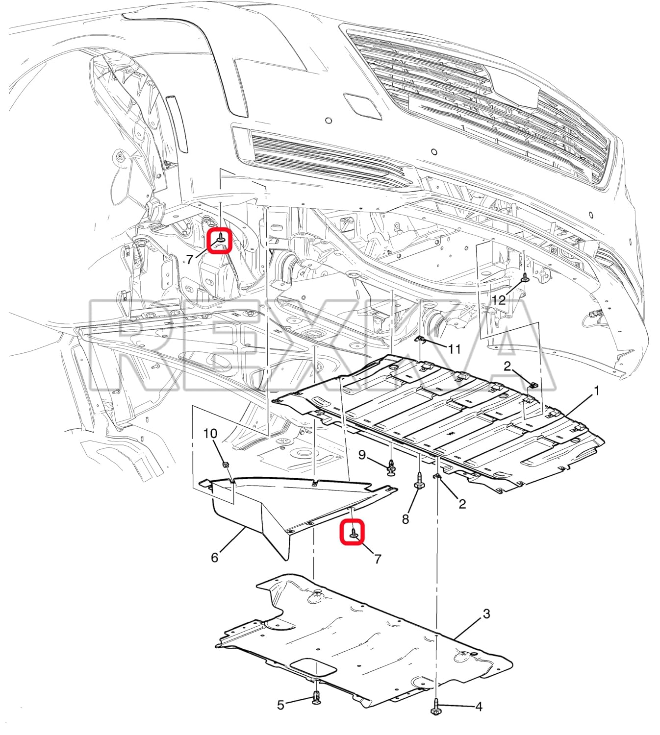 Rexka 20 piece GM fender liner bolts — view 8