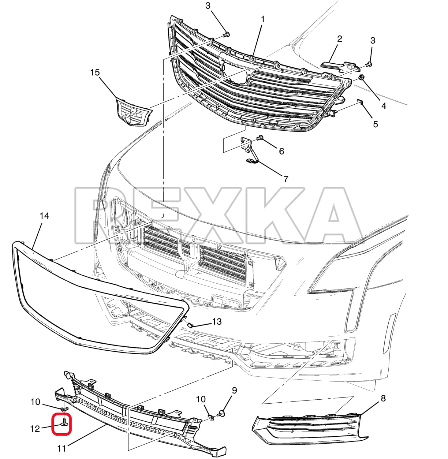 Rexka 20 piece GM fender liner bolts — view 9