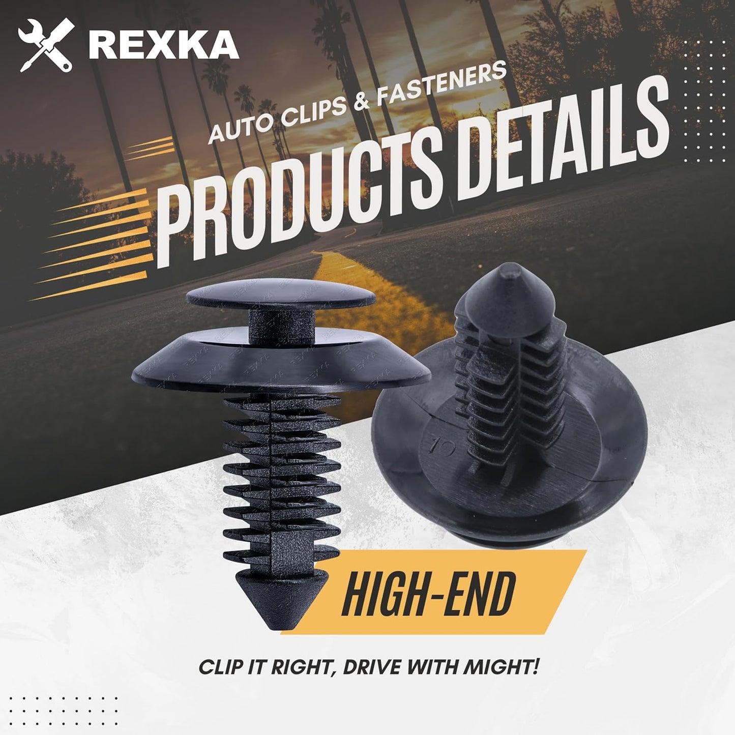 Rexka 50 piece Ford door trim clips — view 4