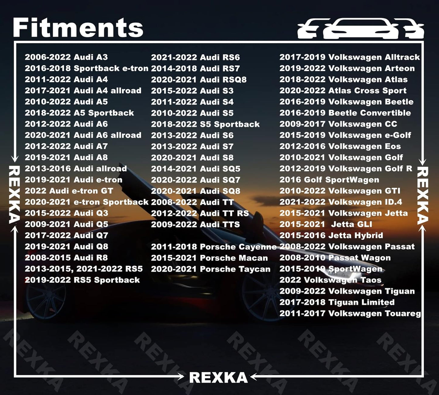 Rexka 30 piece VW Audi splash shield screws — view 4