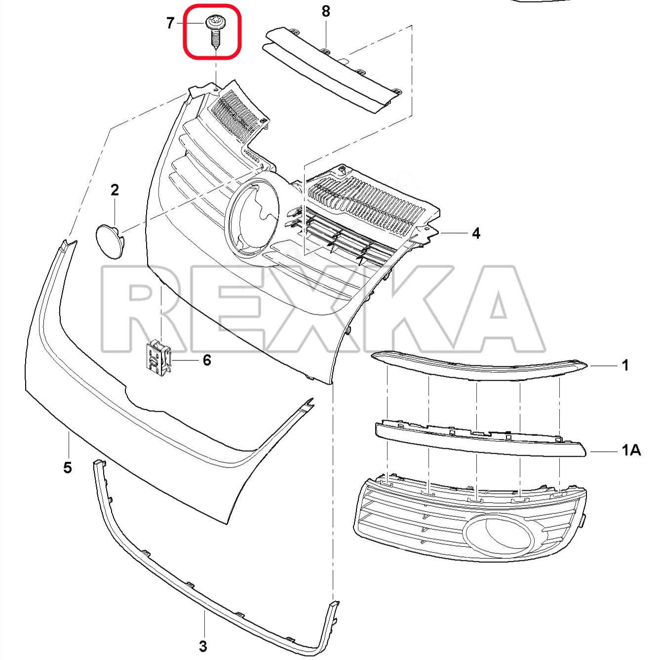Rexka 30 piece VW Audi splash shield screws — view 9