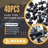 Rexka 40 piece Honda bumper grille clips — view 3