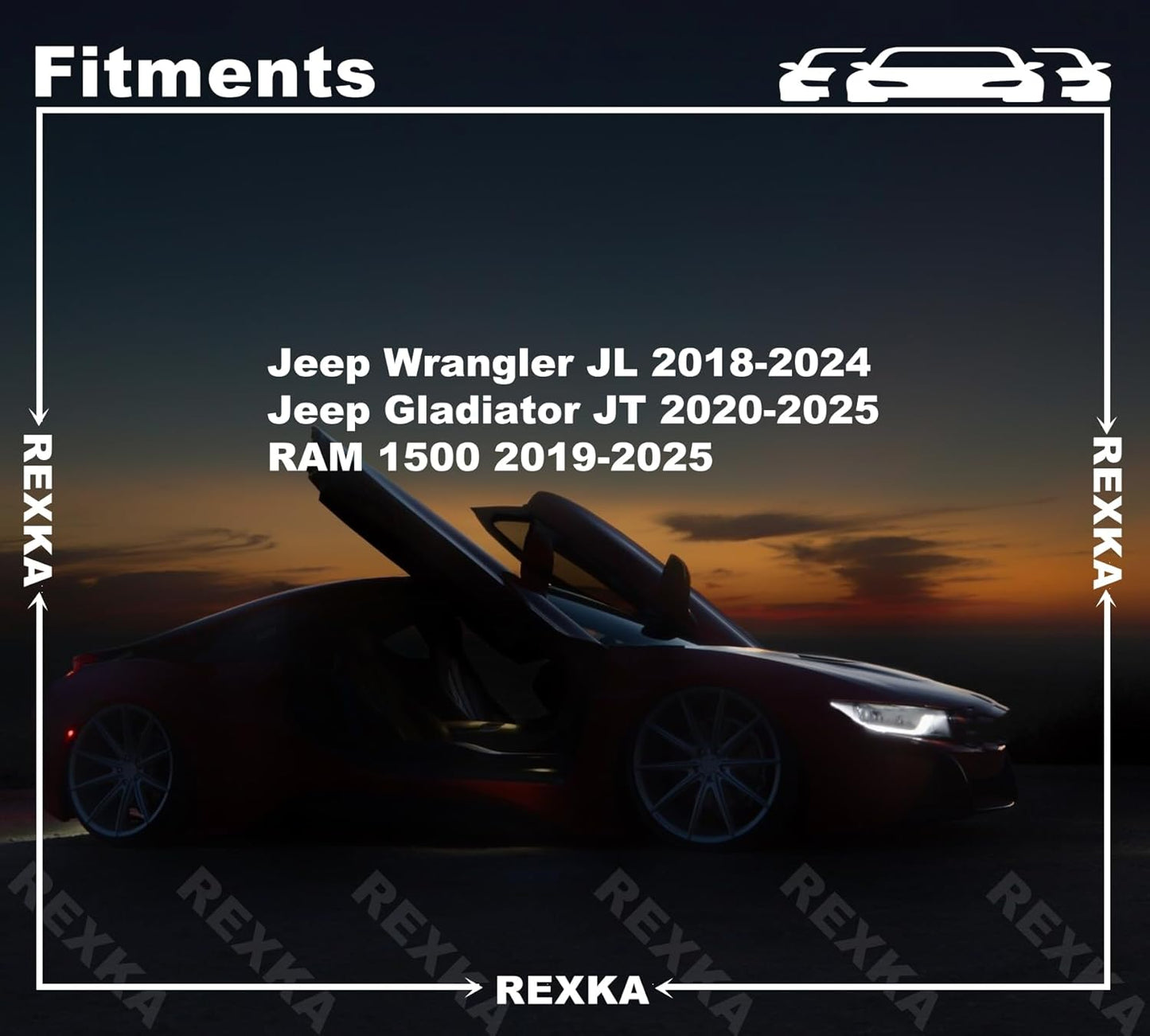 Rexka 25 piece Jeep fender flare clips — view 5