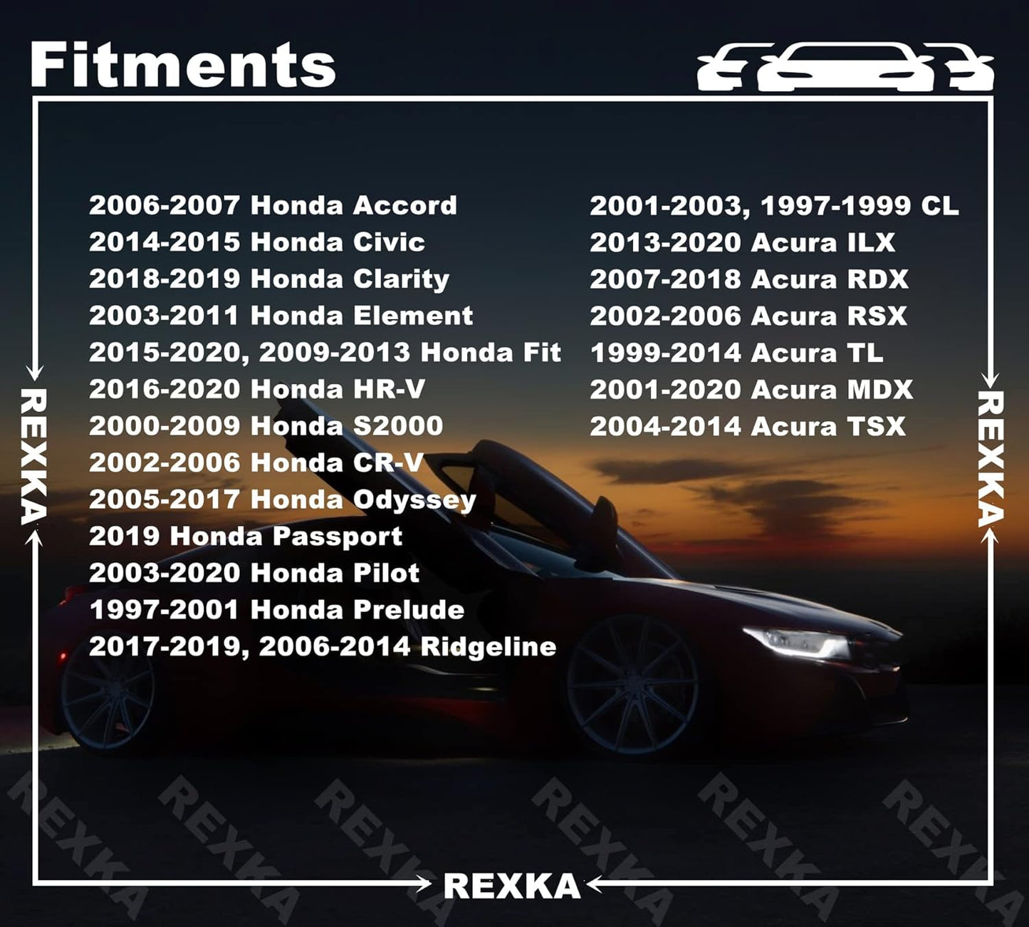 Rexka 50 piece Honda fender liner screws — view 4