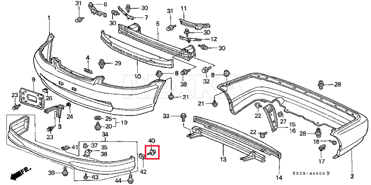 Rexka 50 piece Honda fender liner screws — view 7