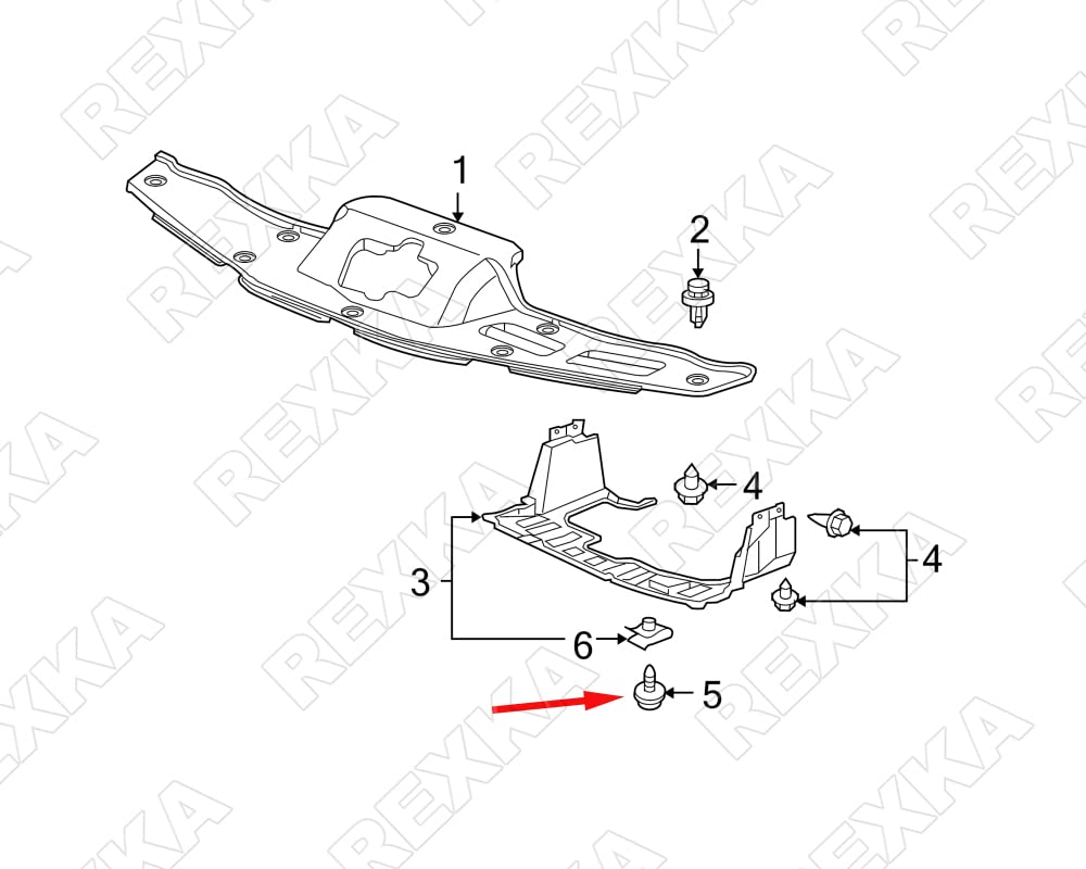 Rexka 50 piece Honda fender liner screws — view 8