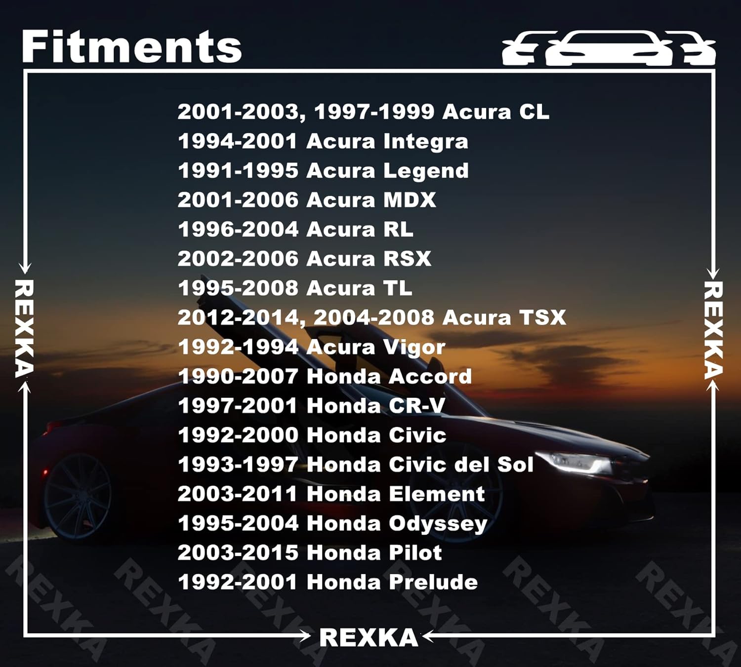 Rexka 20 piece Honda rocker panel clips — view 4