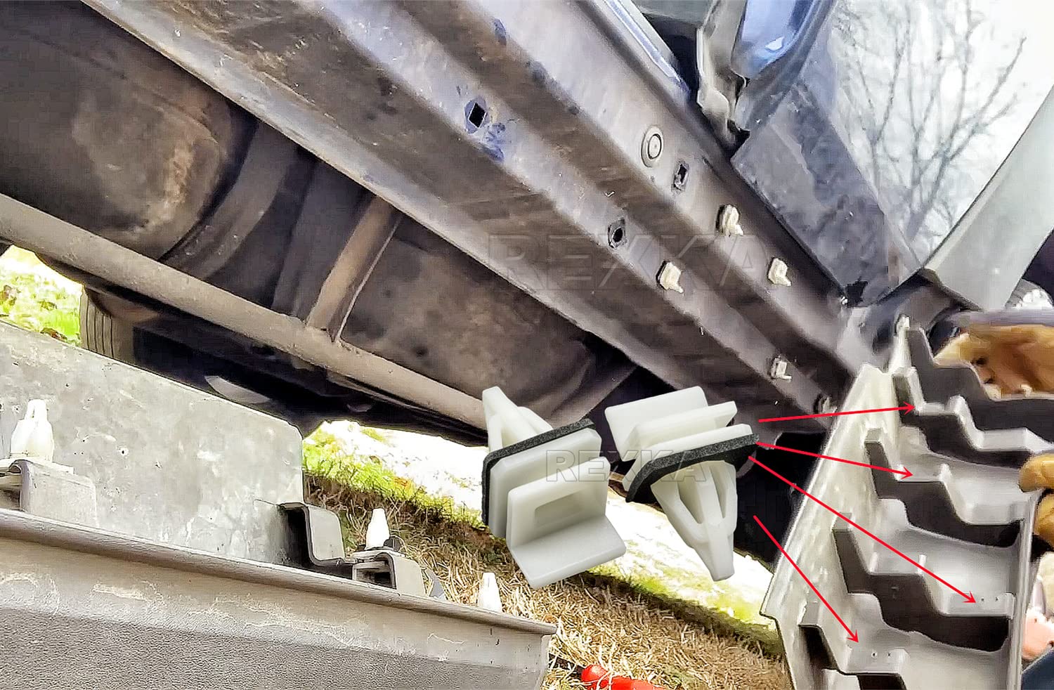 Rexka 20 piece Honda rocker panel clips — view 7